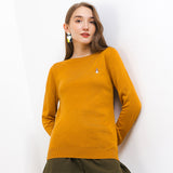 Hush Puppies Pakaian Sweaters Wanita Oline 5 In Mustard