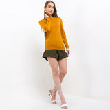 Hush Puppies Pakaian Sweaters Wanita Oline 5 In Mustard