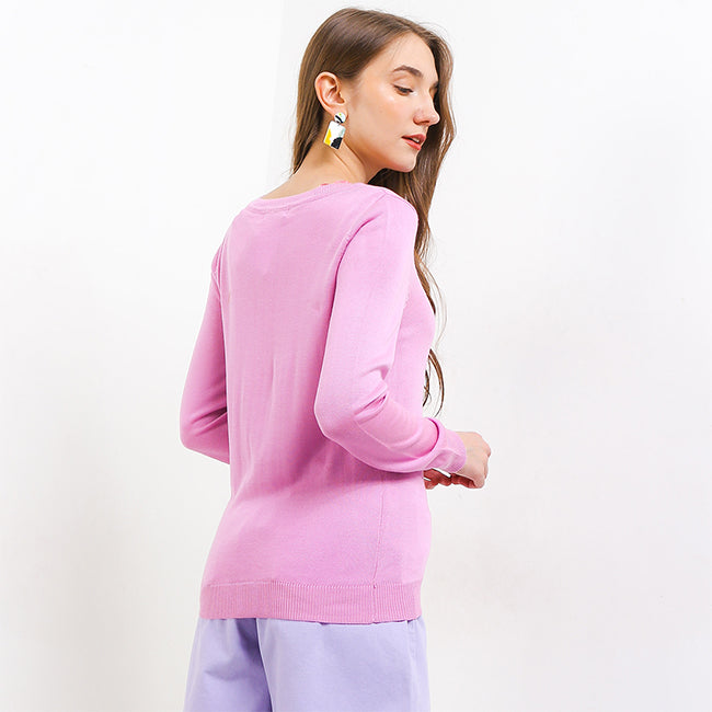 Hush Puppies Pakaian Sweaters Wanita Oline 5 In Pink