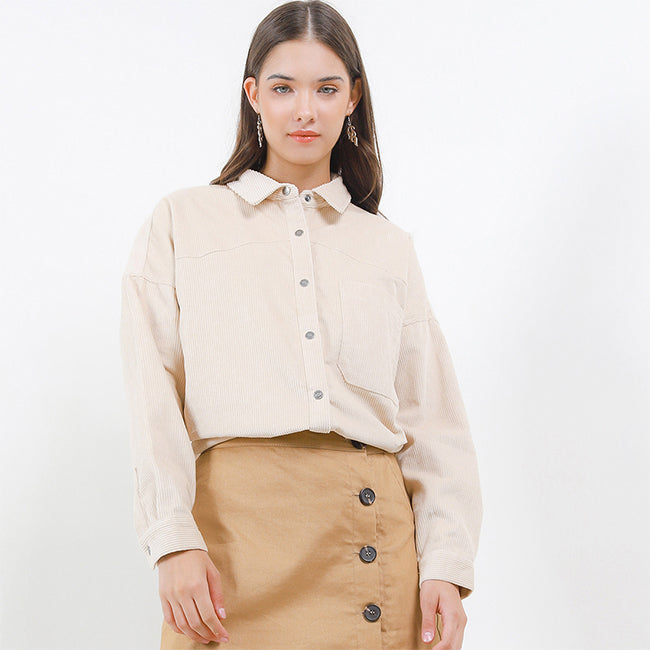 Hush Puppies Pakaian Wanita Shirt Anssi In Beige