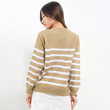 Hush Puppies Pakaian Wanita Sweater Bsc Rua In Khaki