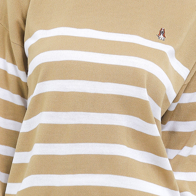 Hush Puppies Pakaian Wanita Sweater Bsc Rua In Khaki