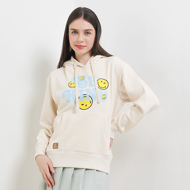 Hush Puppies Women Be Kind X Smileyworld Hoodie In Cream