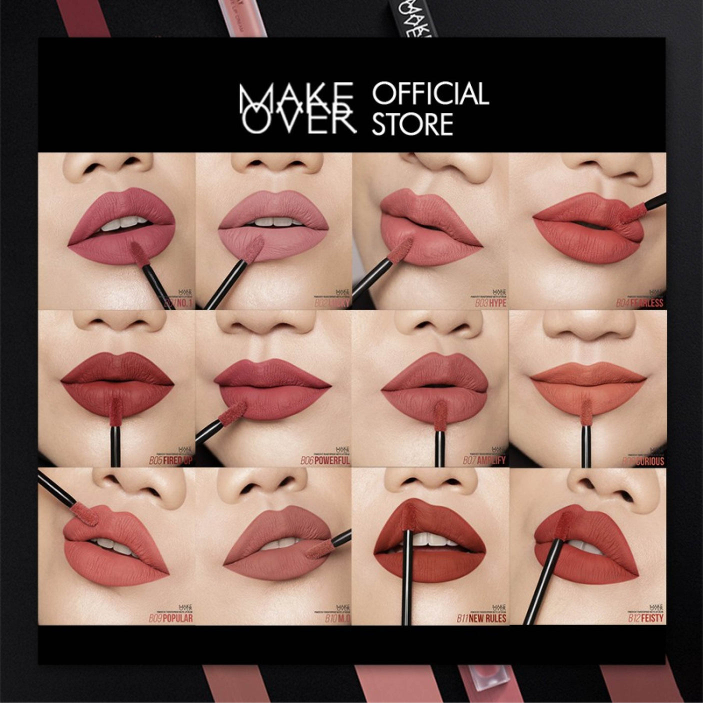 Make Over Powerstay Transferproof Matte Lip Cream B05 Fired Up 7 g