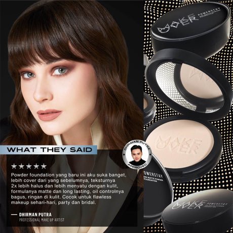 MAKE OVER Powerstay 24H Matte Powder Foundation W22 Warm Ivory 10 g