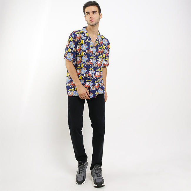 Hush Puppies Pakaian Kemeja Pria Amici In Navy