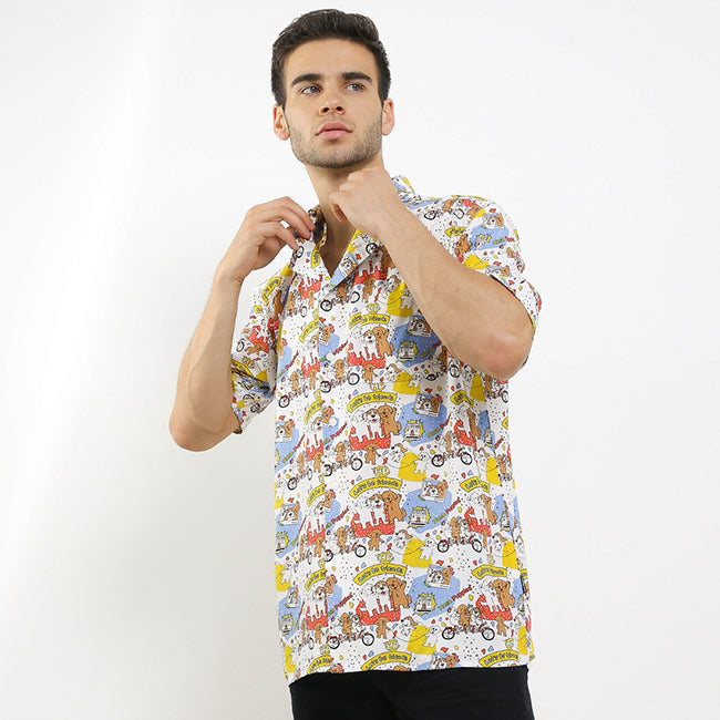 Hush Puppies Pakaian Kemeja Pria Amici In White