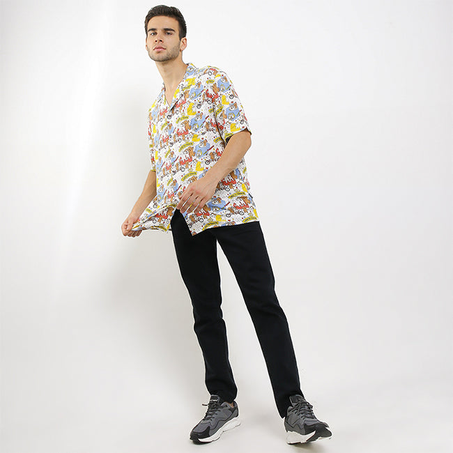 Hush Puppies Pakaian Kemeja Pria Amici In White