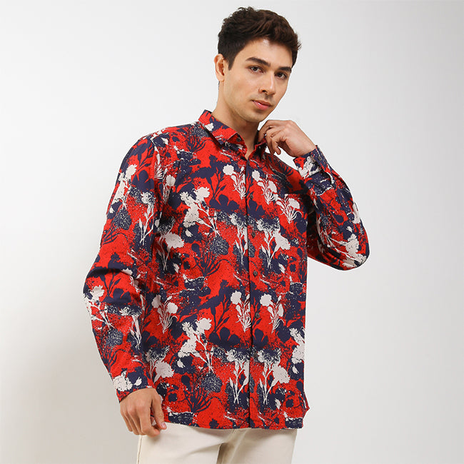 Hush Puppies Pakaian Kemeja Pria Kazimir In Red