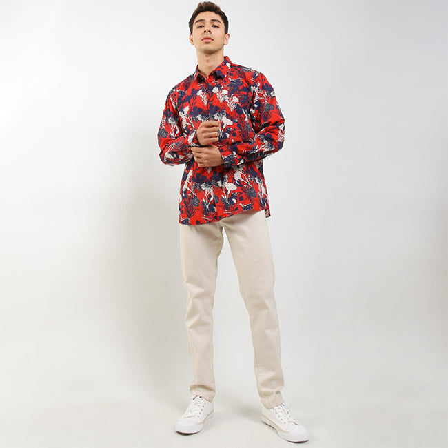 Hush Puppies Pakaian Kemeja Pria Kazimir In Red