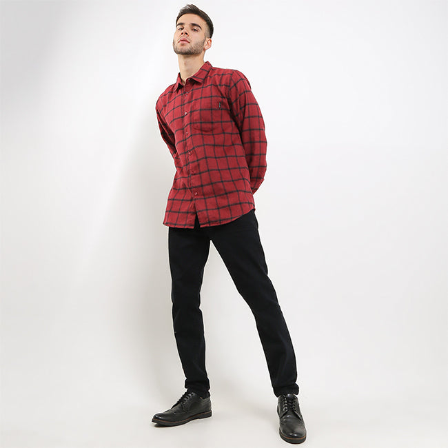 Hush Puppies Pakaian Kemeja Pria Olvidar In Red