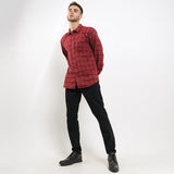 Hush Puppies Pakaian Kemeja Pria Olvidar In Red