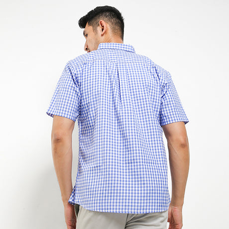 Hush Puppies Pakaian Kemeja Pria Gyan In Light Blue