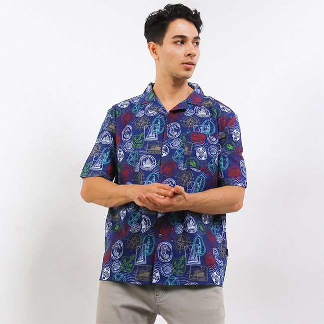 Hush Puppies Pakaian Pria Shirt Valida In Navy