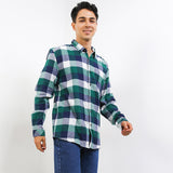 Hush Puppies Pakaian Pria Shirt Flano In Green