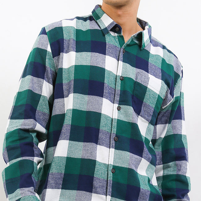 Hush Puppies Pakaian Pria Shirt Flano In Green