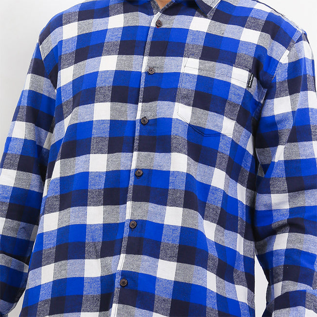 Hush Puppies Pakaian Pria Shirt Flano In Navy