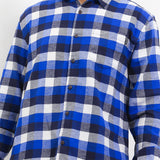 Hush Puppies Pakaian Pria Shirt Flano In Navy