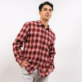 Hush Puppies Pakaian Pria Shirt Flano In Red