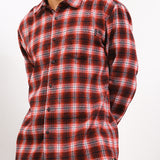 Hush Puppies Pakaian Pria Shirt Flano In Red