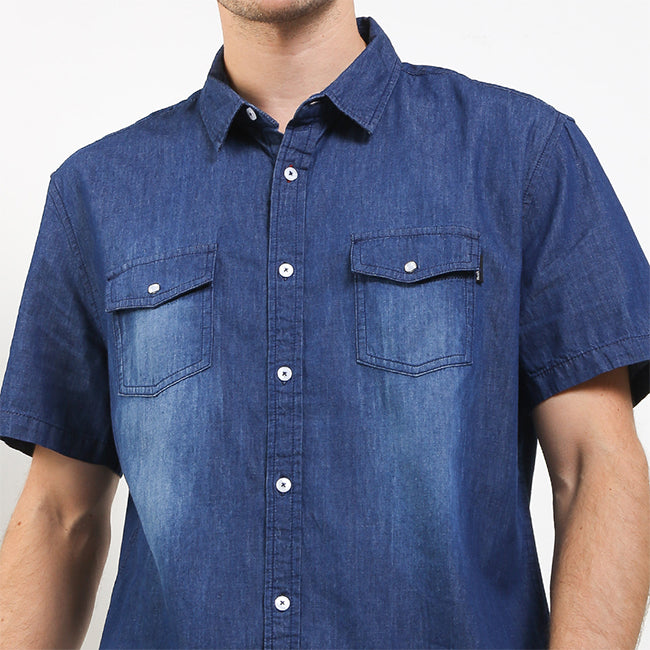 Hush Puppies Pakaian Pria Shirt Dinio In Blue