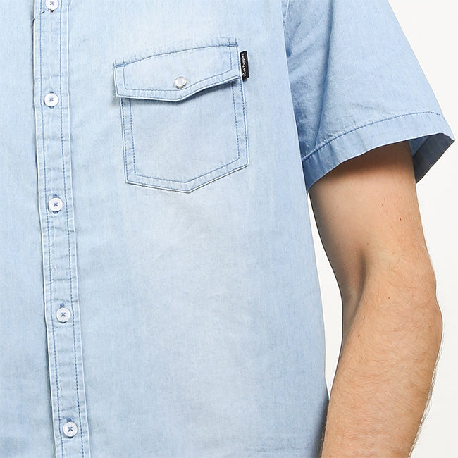 Hush Puppies Pakaian Pria Shirt Dinio In Light Blue