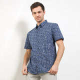 Hush Puppies Pakaian Pria Shirt Ethno In Navy