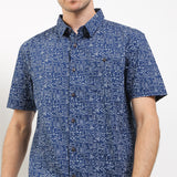 Hush Puppies Pakaian Pria Shirt Ethno In Navy