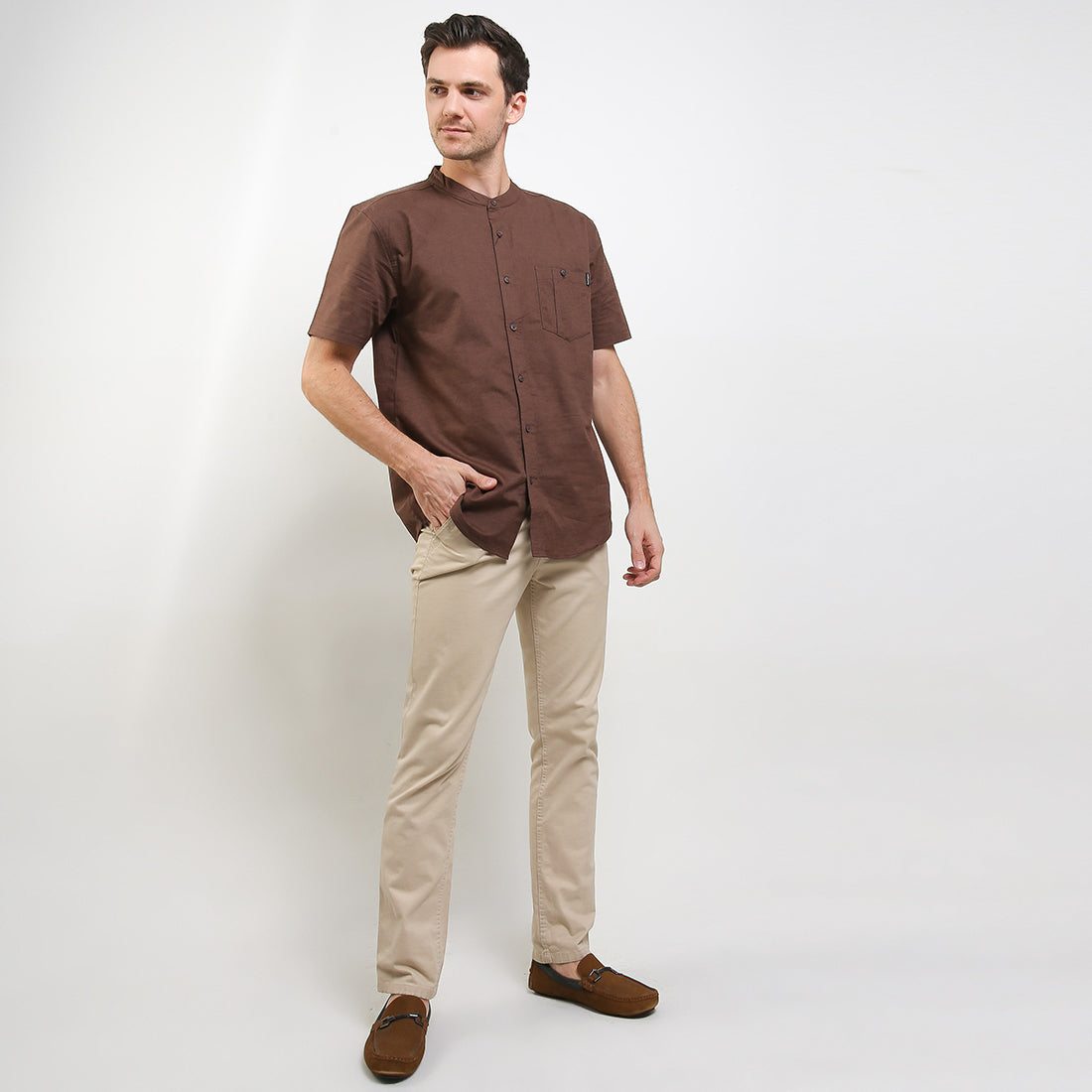 Hush Puppies Pakaian Pria Shirt Damascus 2 In Brown