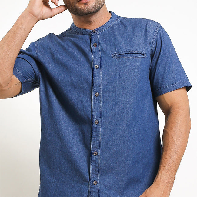 Hush Puppies Pakaian Pria Shirt Kuto In Blue