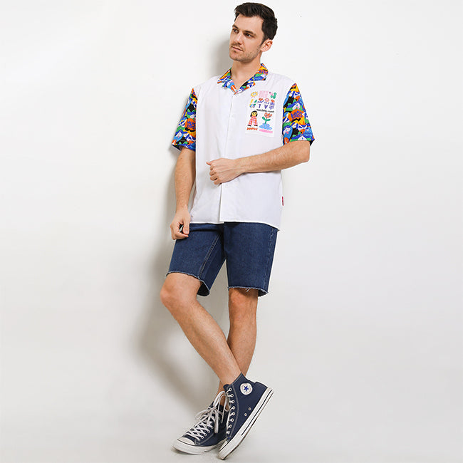 Hush Puppies Pakaian Pria Shirt Legra In White