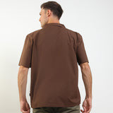Hush Puppies Pakaian Pria Shirt Moda In Brown
