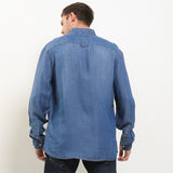 Hush Puppies Pakaian Pria Shirt Himmel In Blue