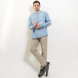 Hush Puppies Pakaian Pria Shirt Himmel In Light Blue