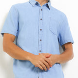 Hush Puppies Pakaian Pria Denim County In Light Blue