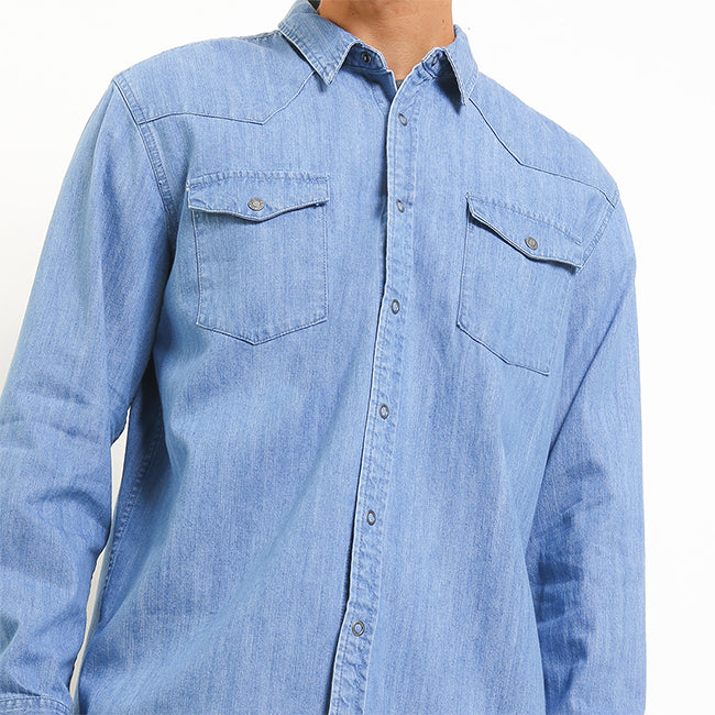 Hush Puppies Pakaian Pria Denim Tim In Light Blue