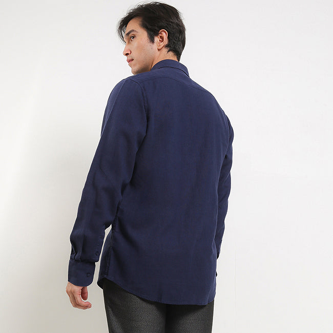 Hush Puppies Pakaian Pria Shirt Orano In Navy