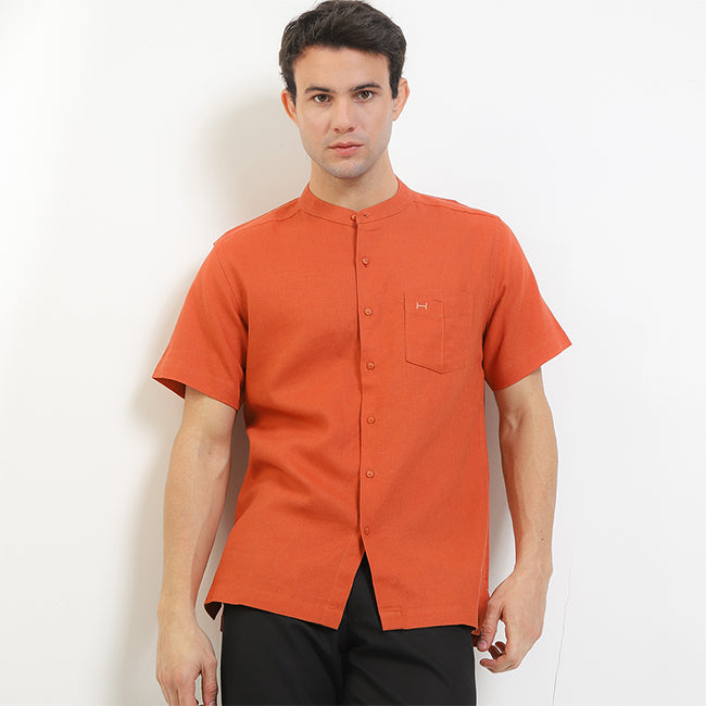 Hush Puppies Pakaian Pria Shirt Minuti In Orange