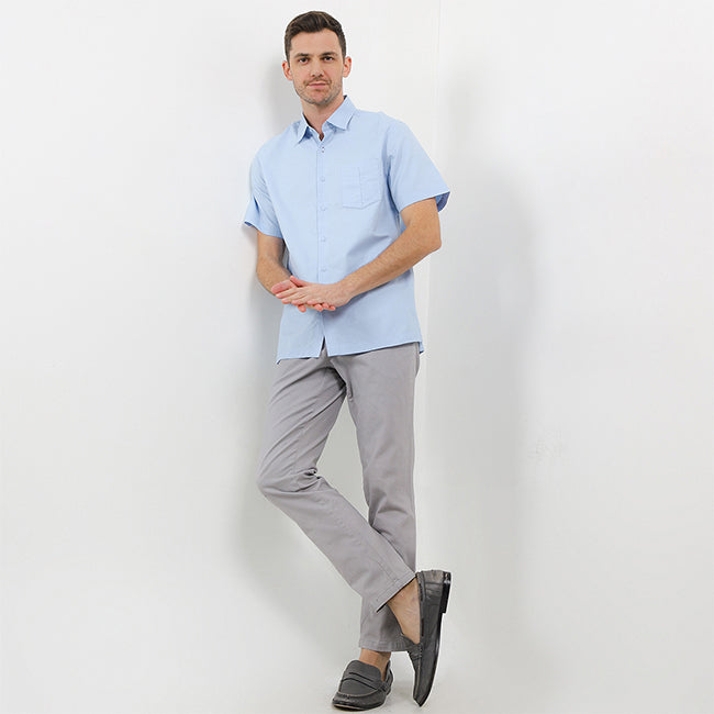 Hush Puppies Pakaian Pria Shirt Trieste In Light Blue S