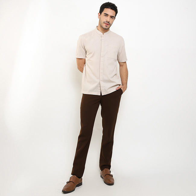 Hush Puppies Pakaian Pria Shirt Zhou In Khaki