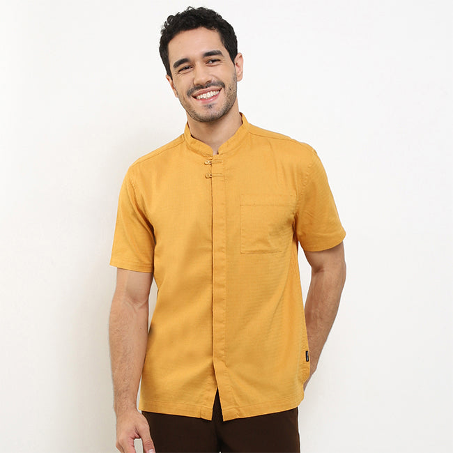 Hush Puppies Pakaian Pria Shirt Zhou In Mustard
