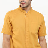 Hush Puppies Pakaian Pria Shirt Zhou In Mustard
