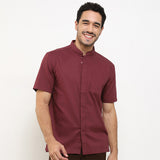 Hush Puppies Pakaian Pria Shirt Zhou In Maroon