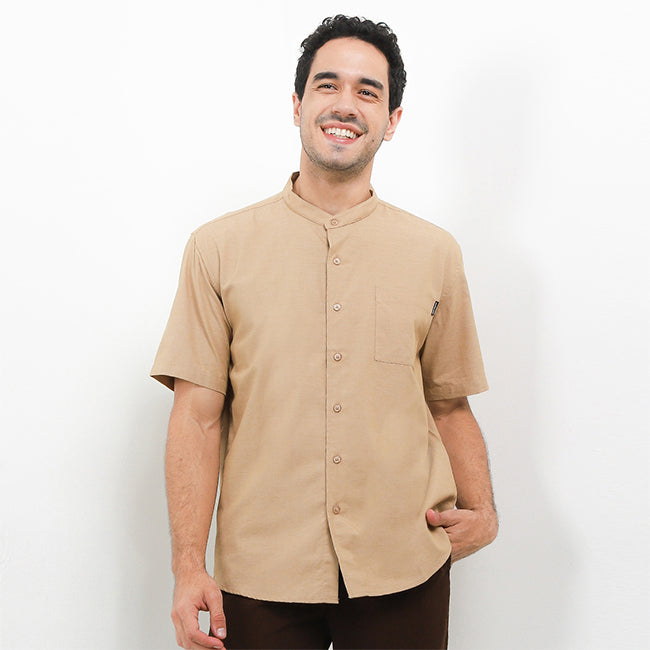 Hush Puppies Pakaian Pria Shirt Kola In Khaki