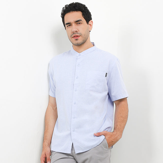 Hush Puppies Pakaian Pria Shirt Kola In Light Blue