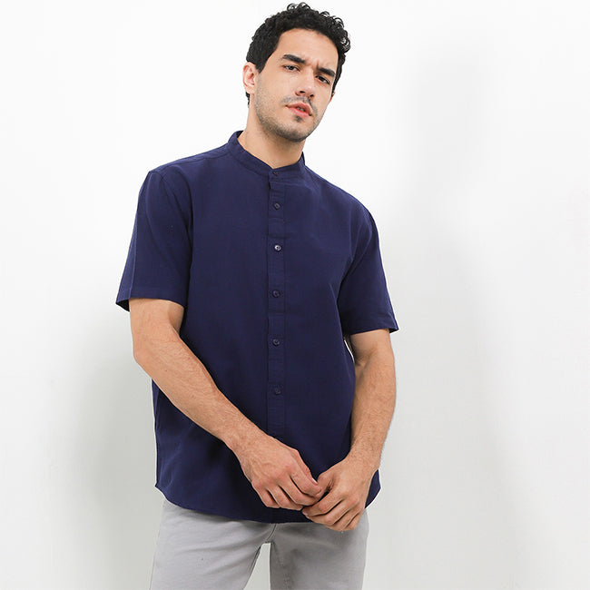 Hush Puppies Pakaian Pria Shirt Toscano In Navy