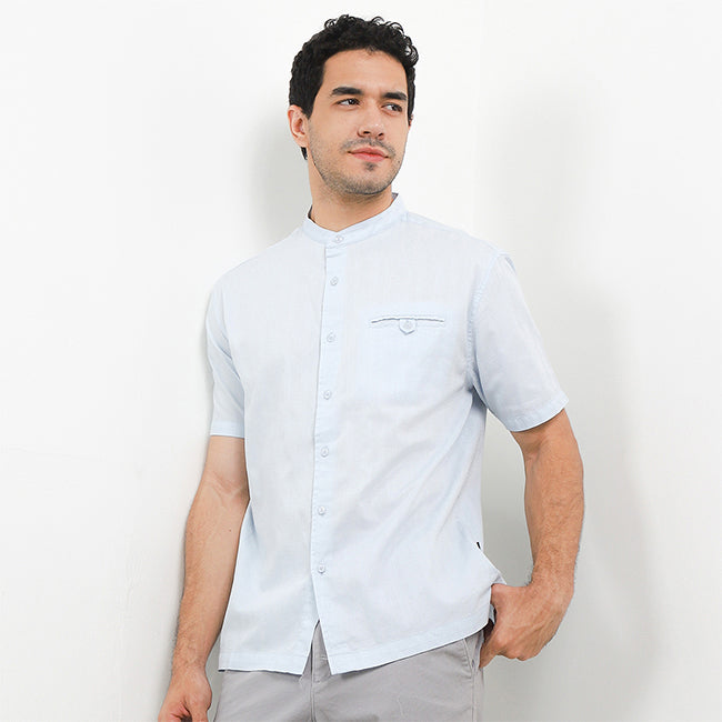 Hush Puppies Pakaian Pria Shirt Karuka In Blue