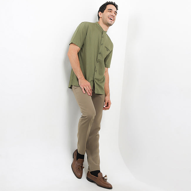 Hush Puppies Pakaian Pria Shirt Karuka In Olive