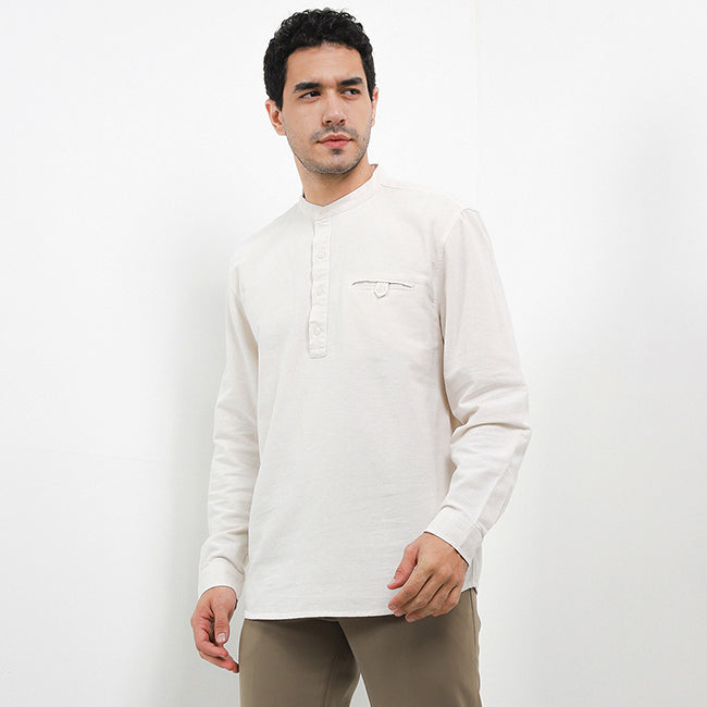 Hush Puppies Pakaian Pria Shirt Branzino In Khaki
