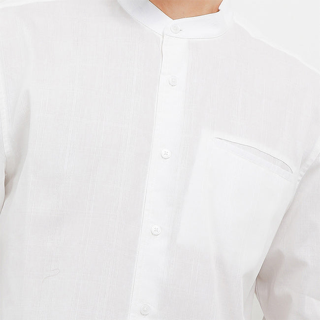 Hush Puppies Pakaian Pria Shirt Robiola In White